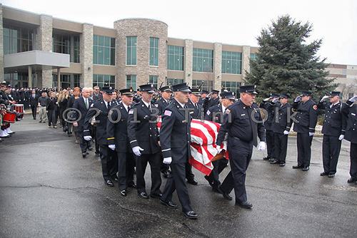 funeral for Bloomington IL Firefighter Christopher Brown