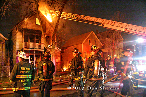 Chicago house fire 3-27-13 on south Wolcott