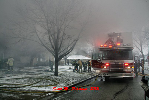 House fire on Hi Lusi in Mt Prospect