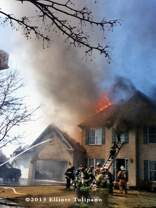 house destroyed by fire in West Chicago 3-28-13 on Alamance Drive