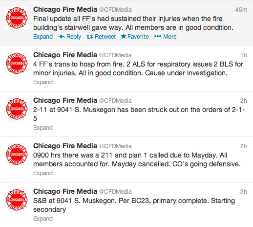 4 Chicago firefighters injured at fire