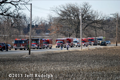 fatal crash with a school bus in Newport Township IL
