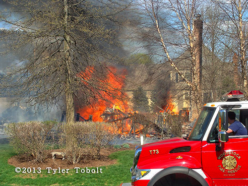 massive house fire in Crystal Lake