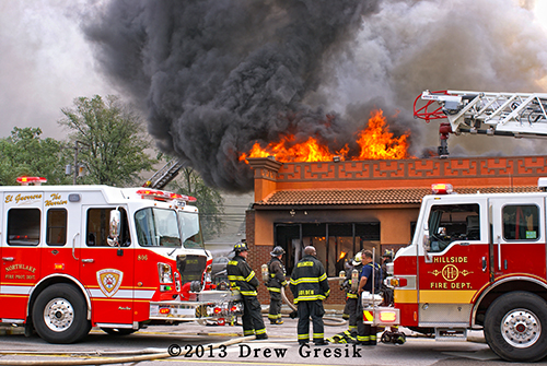 5 alarm massive grocery store fire in Stone Park