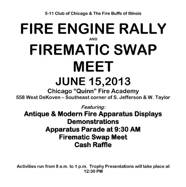 Chicago Fire Department Flea Market & Fire Engine Rally