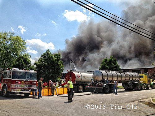 large tire fire in Hoopeston IL