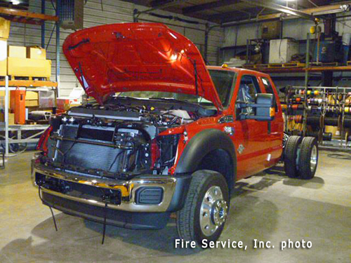 Ford F450 4x4 chassis for fire truck