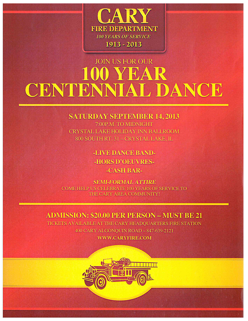 Cary Fire Protection DIstrict Centennial dance