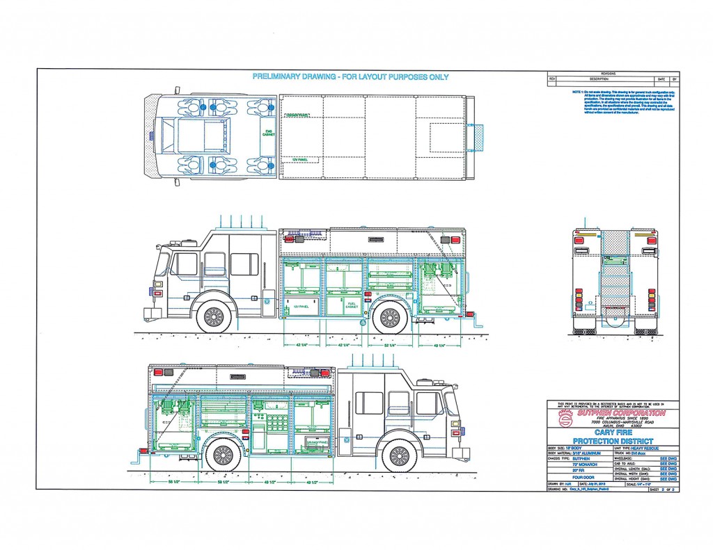 new squad drawings for Cary Fire Protection District