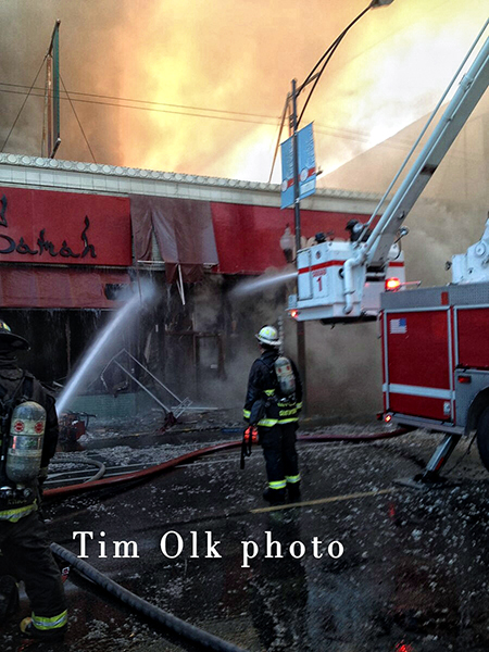 Chicago Fire Department extra alarm fire on North Clark Street