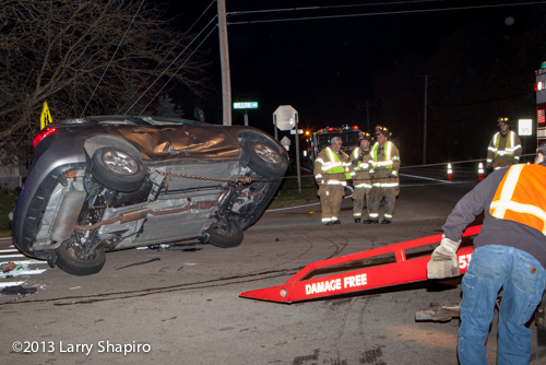 rollover accident in Prospect Heights 11-7-13