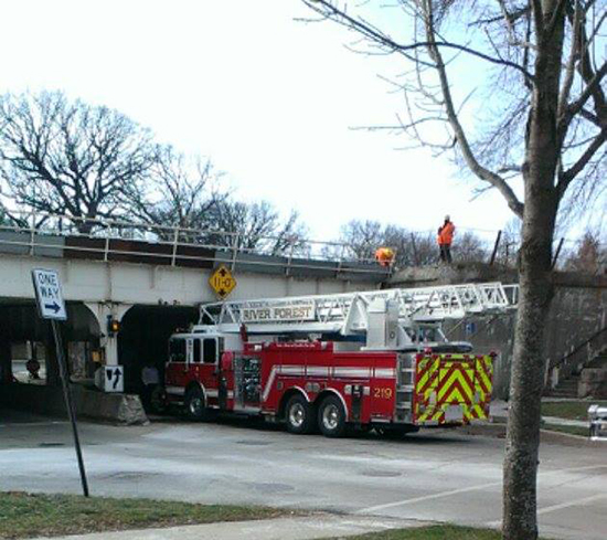 River Forest Fire Department new aerial ladder truck