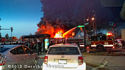 4-alarm fire on Chicago's north side destroys strip center and 5 stores