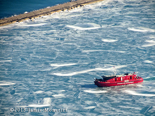 Chicago Fire Boat "Christopher Wheatley" in the winter