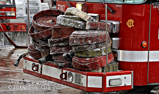 Chicago firemen battle frigid 3-11 alarm warehouse fire 1-3-14