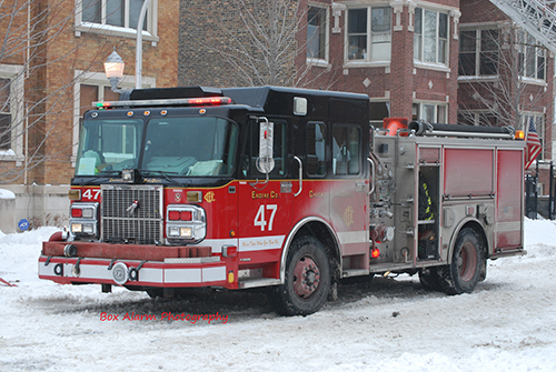 Chicago firefighters fight winter house fire