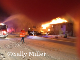 house fully engulfed in fire 