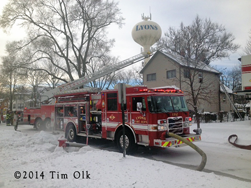 Lyons Fire Department battles house fire in sub zero temperatures