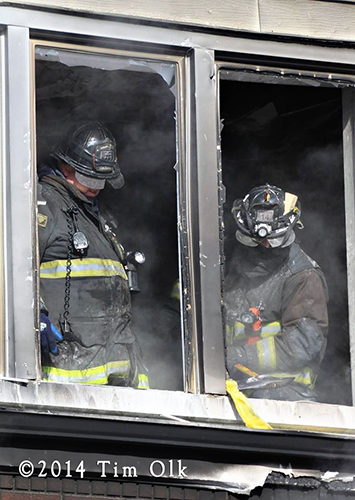 Chicago firemen fight house fire in sub zero temperatures