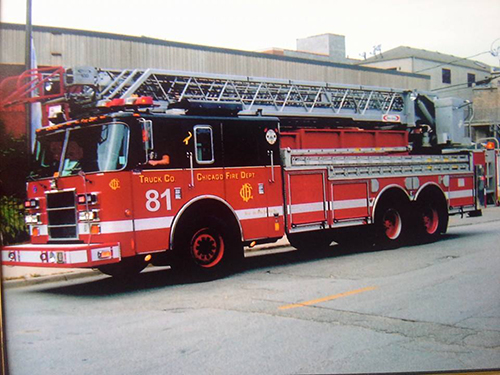 fictitious Chicago Fire Department ladder truck