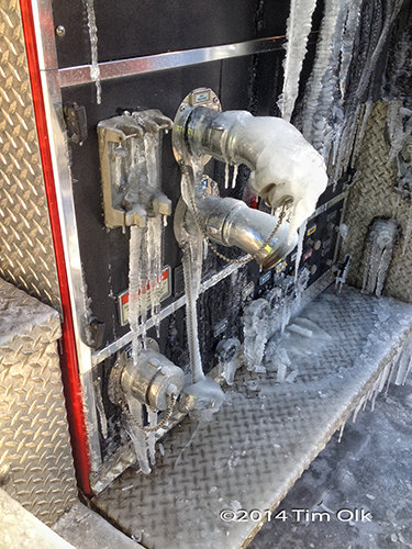 ice on fire engine