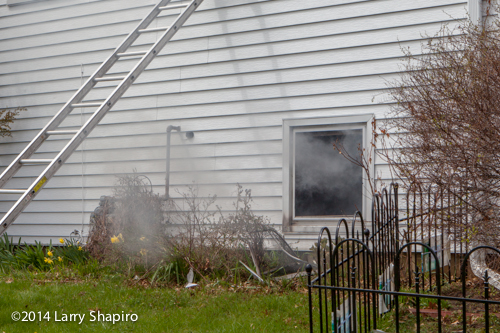 light smoke coming from house