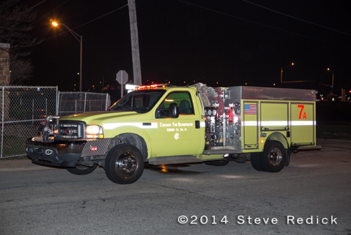 fire engine at night fire scene