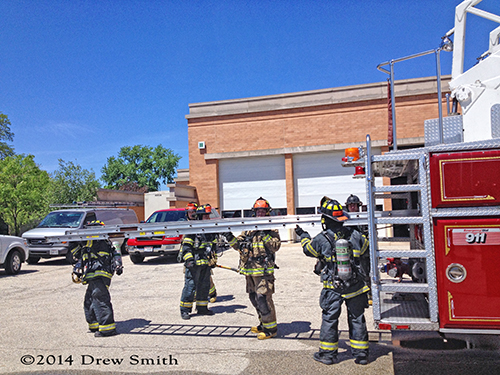 firefighter recruits in training