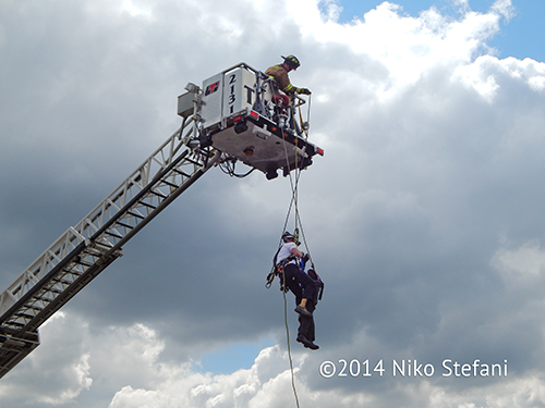 high angle rescue demonstration