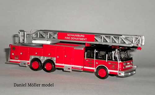 fire truck model made by hand