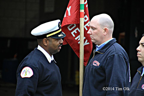 fire chief officer with recruit