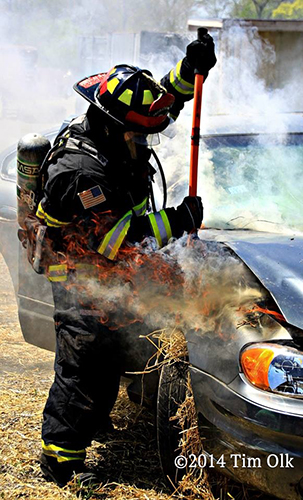 car fire training for firefighters