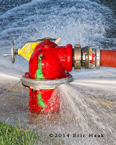 leaking fire hydrant