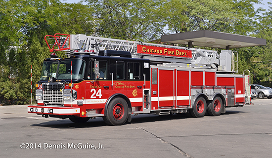 Spartan ERV aerial ladder in Chicago