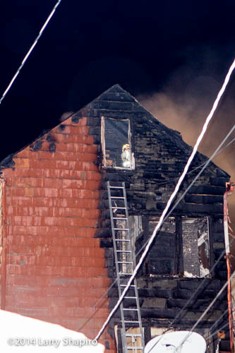 damaged building - site of a fatal fire