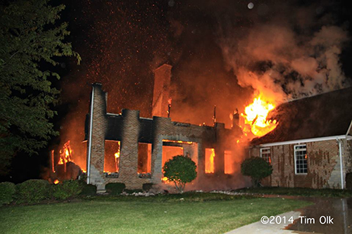 house destroyed by fire