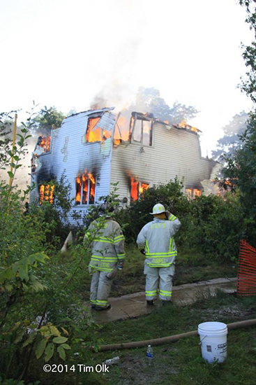 house collapses after fire