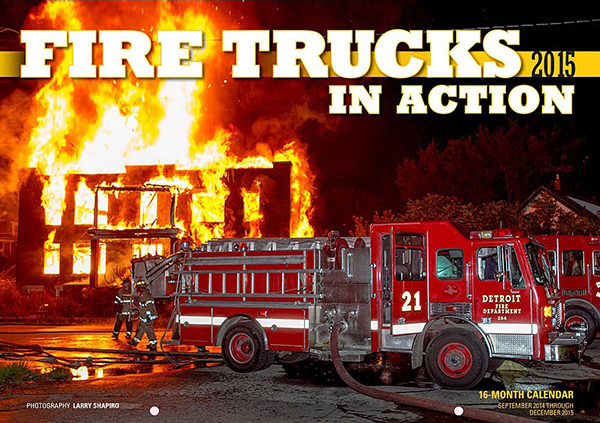 Fire Trucks in Action 2015 Wall Calendar