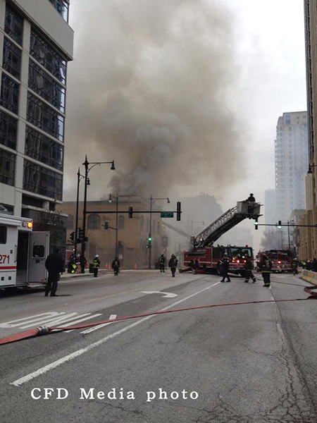 fire scene in Chicago