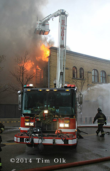 fire scene photo with heavy fire