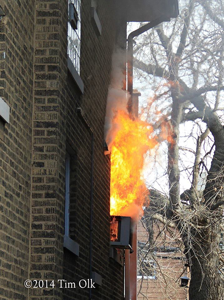 flames shooting from window