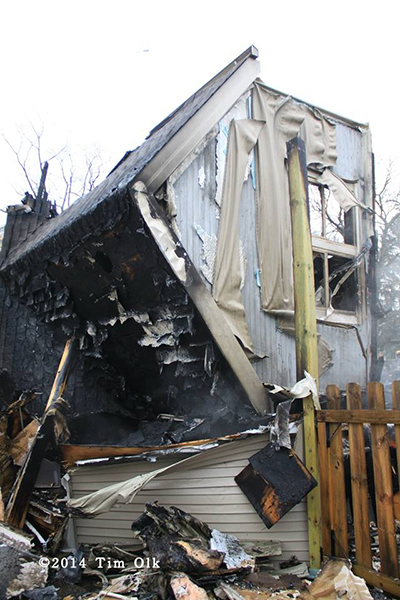 gas explosion destroys house