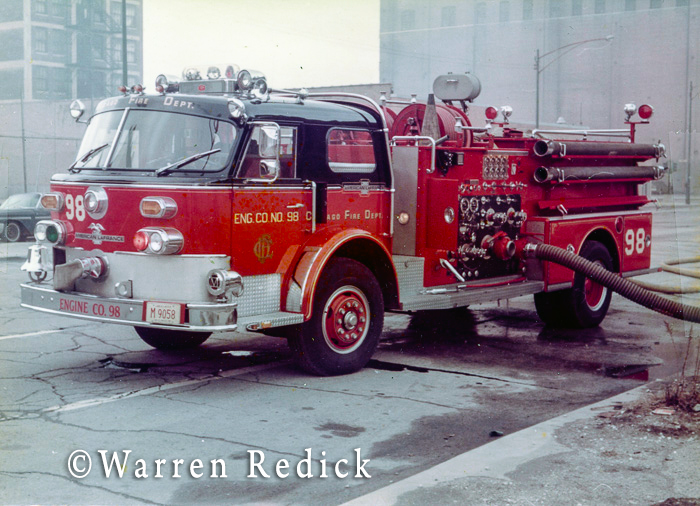 vintage American LaFrance fire engine in Chicago