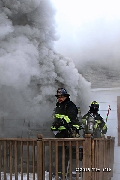 heavy smoke at house fire