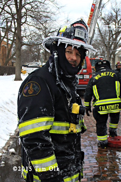 fireman covered with ice