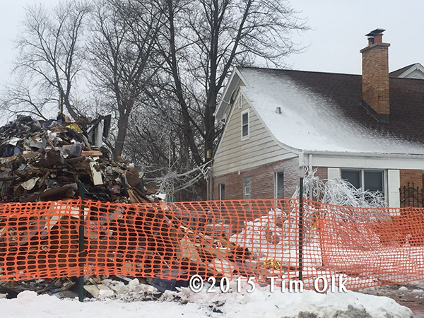 hoarder house demolished after fire