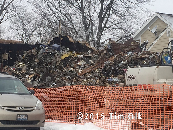 house demolished after fire