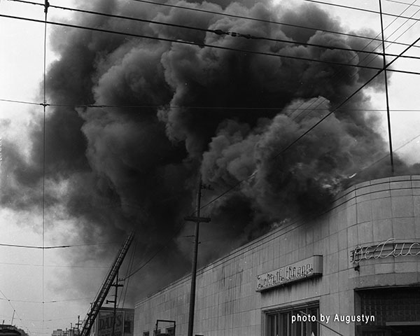 1950s era Chicago fire scene