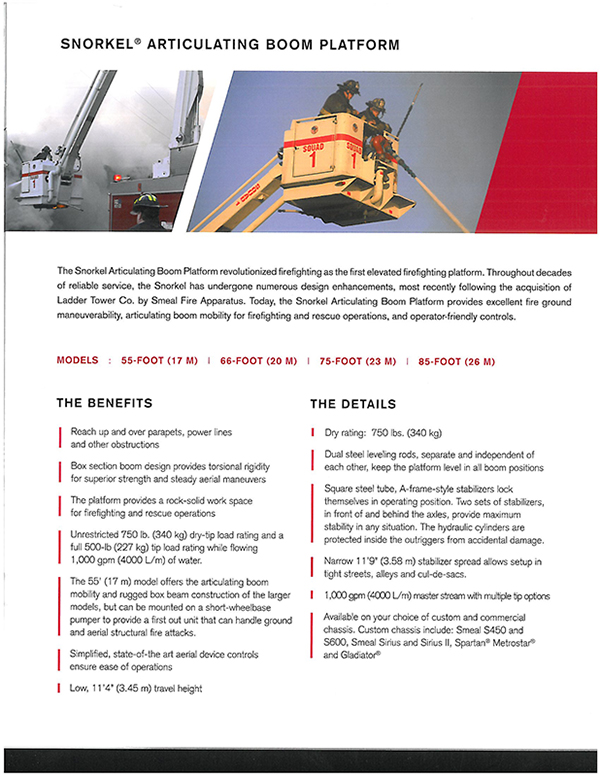 Smeal Fire Apparatus Company brochure