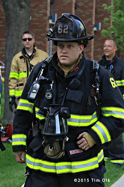 firefighter wearing full PPE